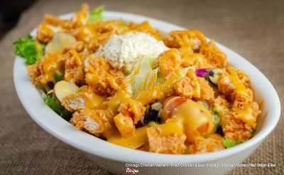Salad và gà rán