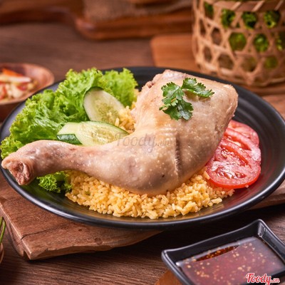 Cơm gà hấp muối