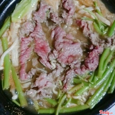 Mì cay bò + trứng