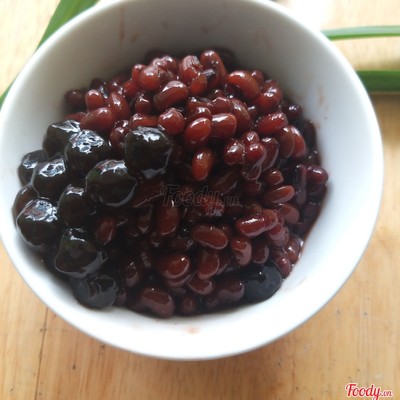 chè đậu đỏ-trân châu.