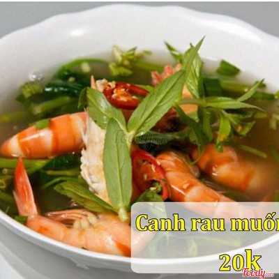 Canh chua rau muống tôm