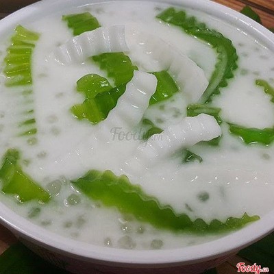 Chè bánh lọt+trân châu+đậu trắng