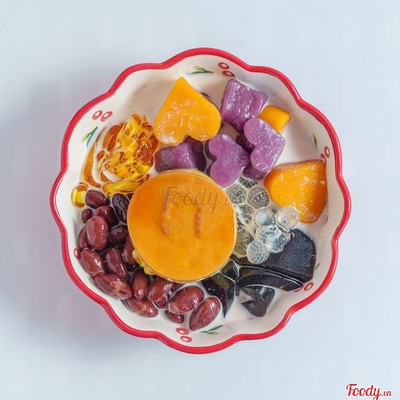 Chè Flan Khoai Dẻo Đậu Đỏ