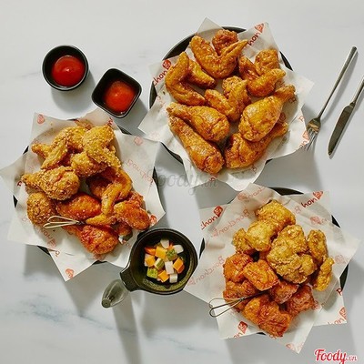 Crunch Out Loud Combo - 24pcs Bites, 16pcs Wings, 8 Drumsticks - 24 miếng gà không xương, 16 cánh, 8 đùi gà