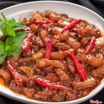 Mắm ruốc xào ba rọi