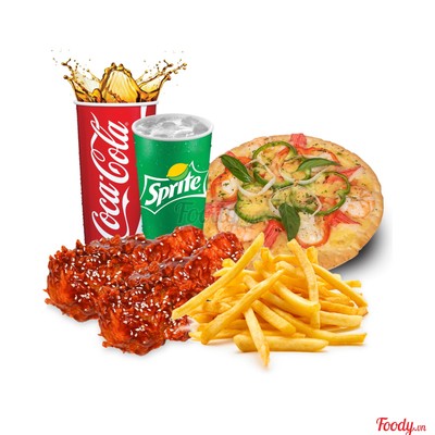 COMBO 2 MIẾNG GÀ SỐT & PIZZA