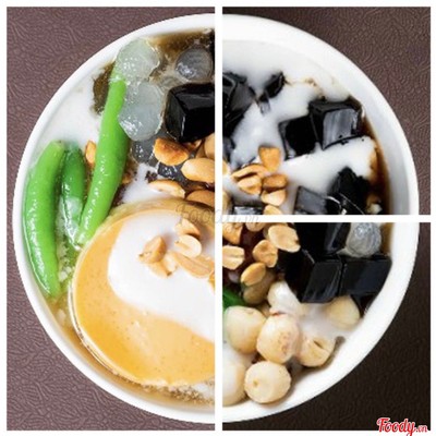 Combo 4ly: 2 thập cẩm + 1 thập cẩm flan + 1 tàu hủ sương sáo