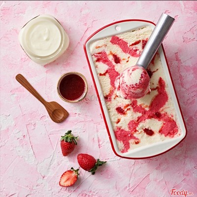 Strawberry Yoghurt Sherbet