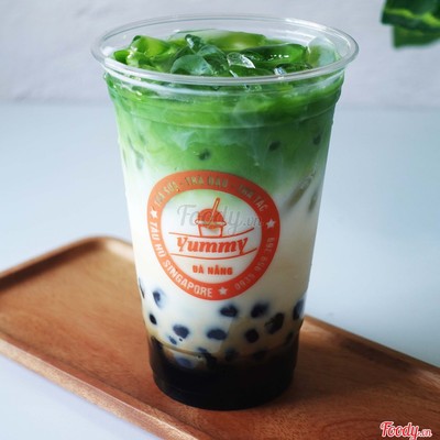 Matcha sữa tươi trân chân đường đen