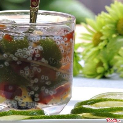 Nhựa đào+sương sâm+hạt é