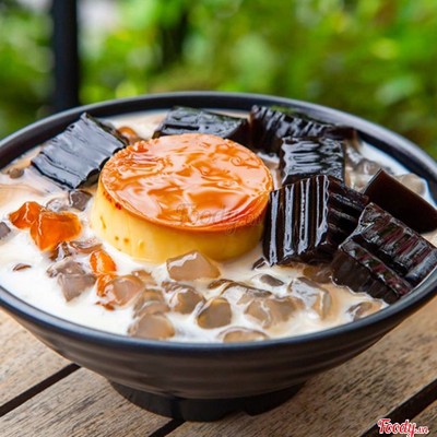 Bánh plan+sương sáo+trân châu