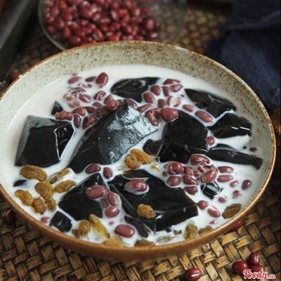Chè đậu đỏ+sương sáo+hạnh nhân