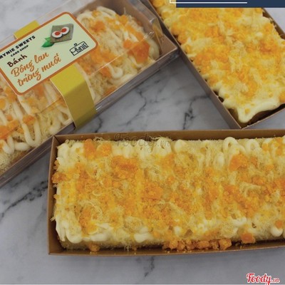 Bông lan trứng muối dạng hộp Chữ Nhật