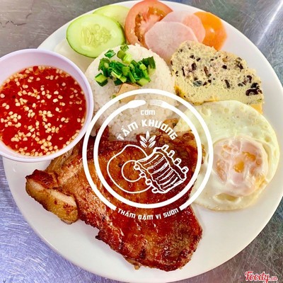 Cơm Tấm Sườn Miếng+Ốp La+ Chả
