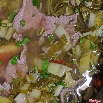 Cơm Canh Cải Chua Thịt Bò
