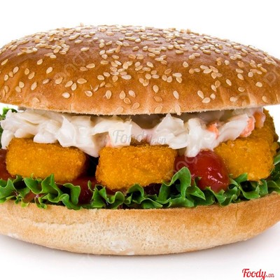 Burger fillet cá rán giòn