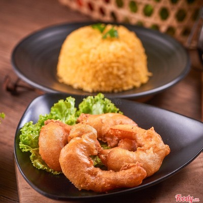 Cơm tôm chiên giòn