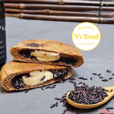 Bánh mì nếp than Mochi(Black Glutinous Mochi DarkRye) - 1 cái
