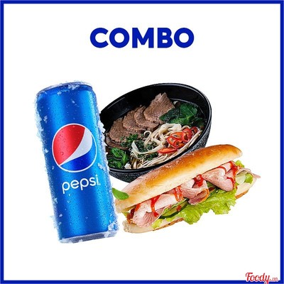 2 Bánh Xèo Ốp La + 1 Bánh Xèo Tôm Thịt + 1 Pepsi (Hoặc nước khác)