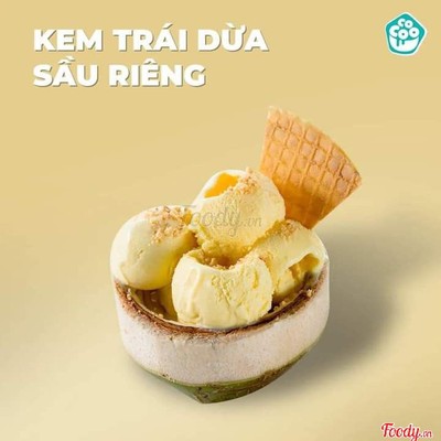 Kem dừa sầu riêng