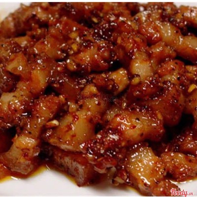 Cơm thịt kho mắm ruốc