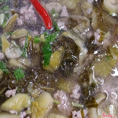 Cơm Canh Cải Chua Thịt Xay