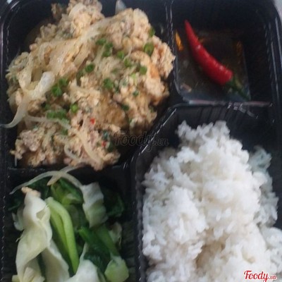 Cơm Trứng Chiên + Khổ Qua + Thịt Bằm