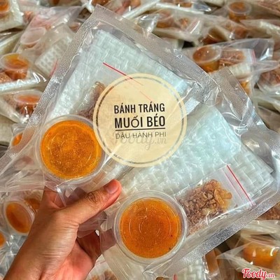 Bánh Tráng Muối Béo Đậu Hành Phi