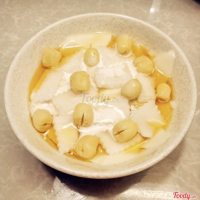 Tàu hủ hạt sen + trân châu