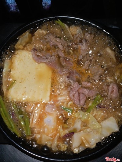 Mì cay bò + phô mai + trứng