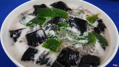 Sương sáo+sương sâm+nước cốt dừa