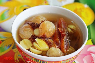 Chè Long Nhãn (nhãn tươi)+ Thạch Dừa +hạt sen