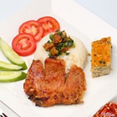 Cơm ba rọi + chả hấp