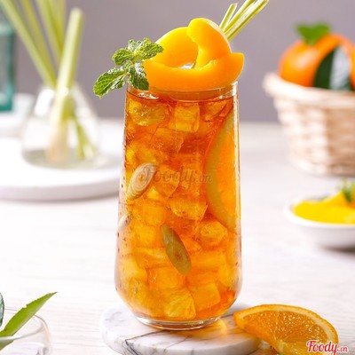 Trà đào mix trái cây đặc biệt