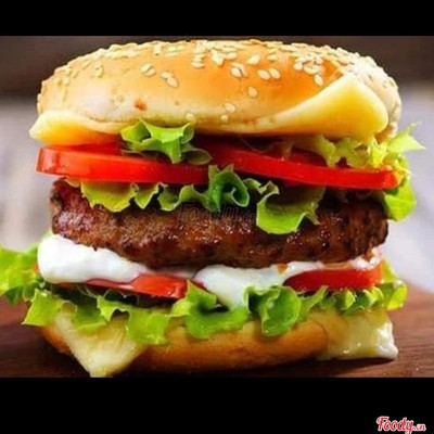 Hamburger Tôm Trứng Phô Mai