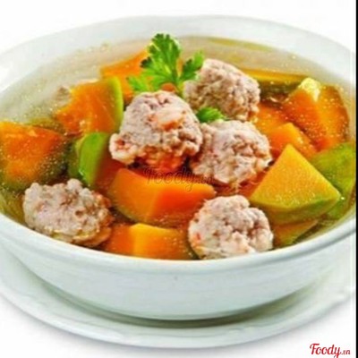 Canh Bí Đỏ Sườn Non