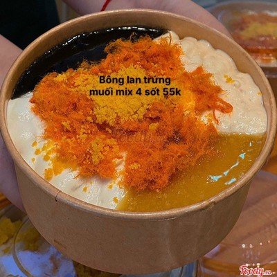 Bông lan trứng muối mix 4 sốt