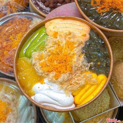 Bông lan trứng muối mix 6 sốt
