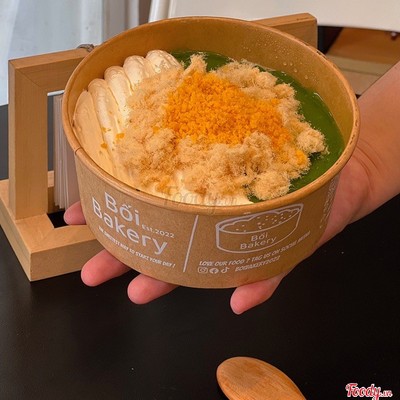 Bông lam trứng muối matcha mix phô mai