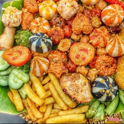 Combo Cá vIên Chiên Lớn + Chiên Mắm Tỏi  + 1 ly Trà Tắc