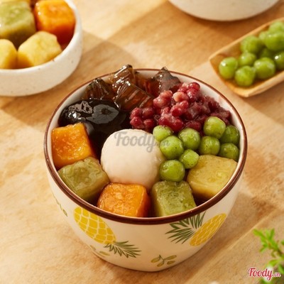 Chè Khoai Dẻo Đậu Đỏ - Mix Viên Phô Mai