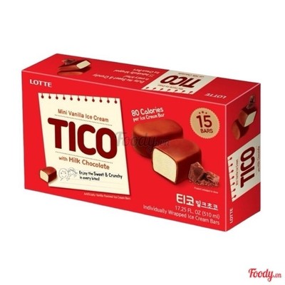 Kem viên socola sữa Lotte Tico Milk Choco 510ML
