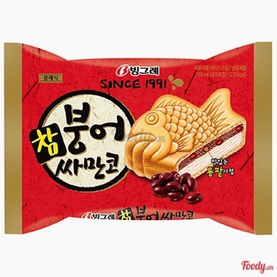 Kem bánh cá đậu đỏ Binggrae Samanco Red Bean 150ML