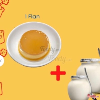 Combo(1 Sữa chua Bà Bổng + 1 Bánh Flan)