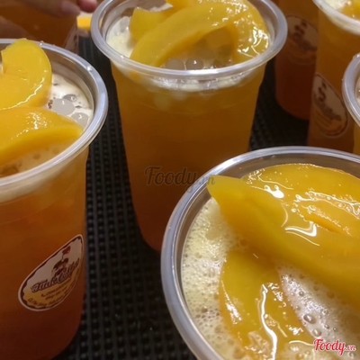 Trà đào miếng