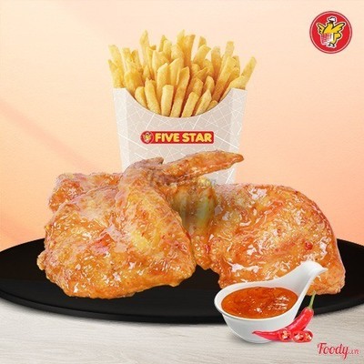 2 Gà Truyền Thống Xốt Cay + Khoai Tây