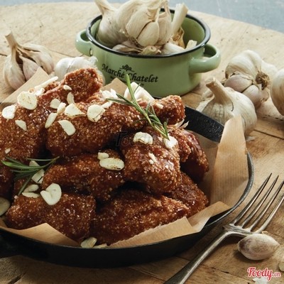 Gà nướng gạo lức tỏi ngọt