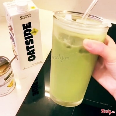 Matcha latte (sữa yến mạch Oat milk)