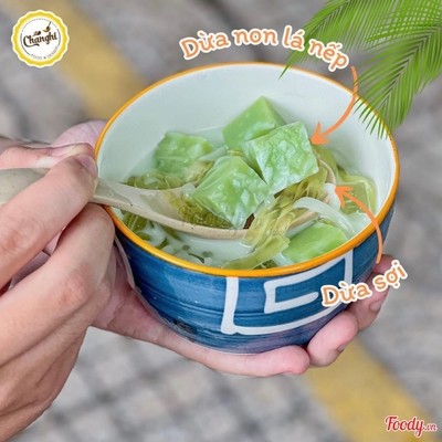 Chè dừa non lá nếp