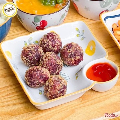 Bánh mochi khoai tím